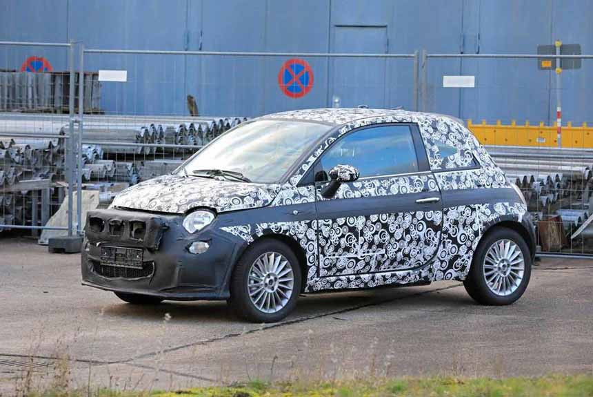 Будущий Fiat 500e подловили на испытаниях