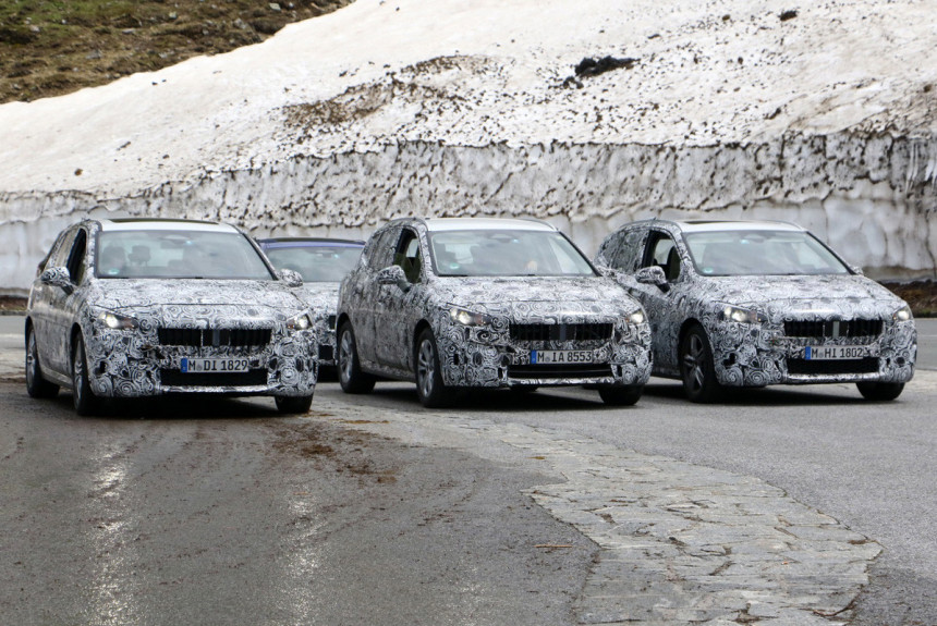 Новые компактвэны BMW второй серии замечены в Альпах