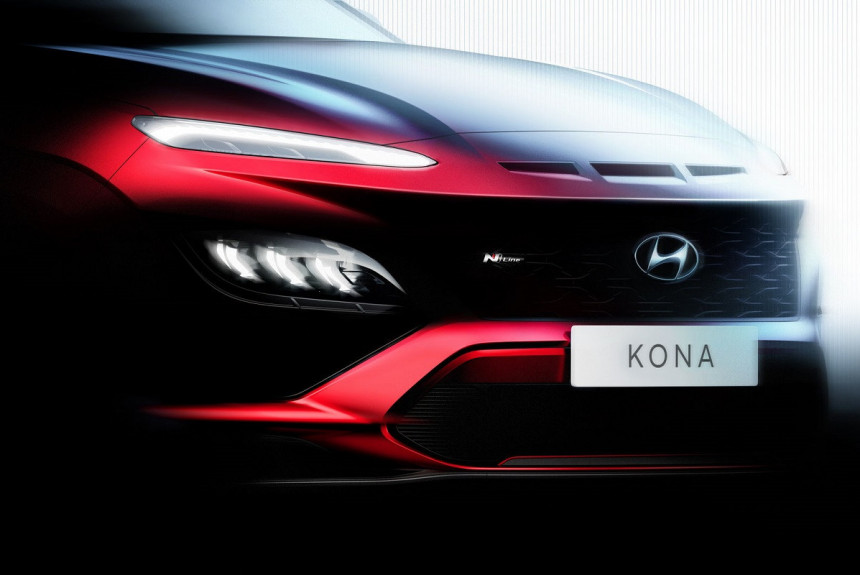 Обновленный паркетник Hyundai Kona показали на тизерах