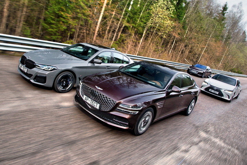 Третий заход: Genesis G80 против BMW 530d, Audi A6 и Лексуса ES 350