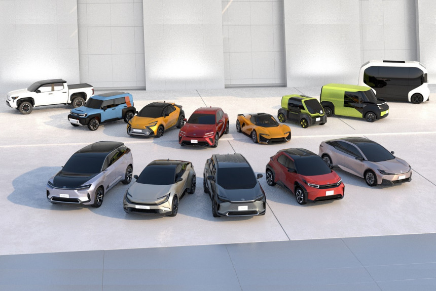 Пятнадцать электромобилей Toyota — «мини-Крузак», пикап, родстер, народный седан и лапша с креветками