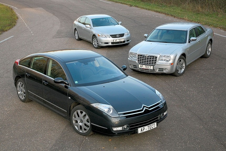 Сравниваем самых нетипичных представителей бизнес-класса: Citroen C6, Chrysler 300C и Lexus GS