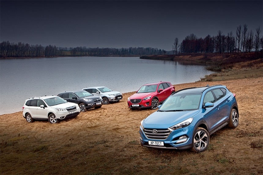 Hyundai Tucson, Subaru Forester, Honda CR-V, Mitsubishi Outlander и Mazda CX-5 — что лучше?