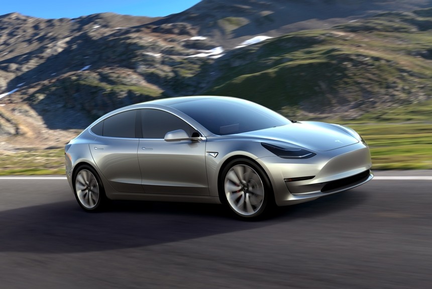 Представлен «младший» электромобиль Tesla Model 3