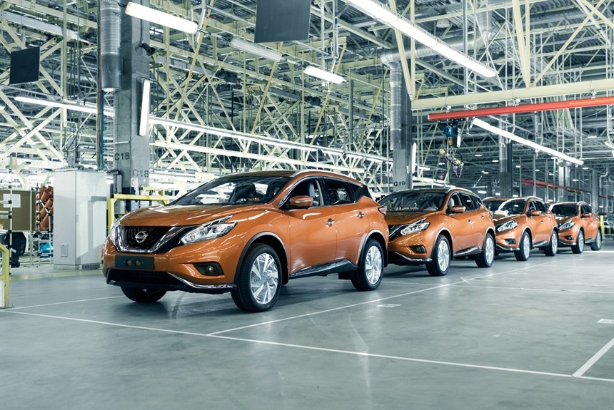 В Санкт-Петербурге началось производство кроссоверов Nissan Murano нового поколения