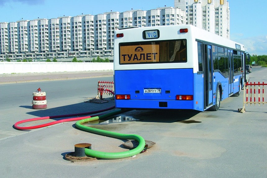 Обзор передвижного туалета на базе автобуса МАЗ-10З-002