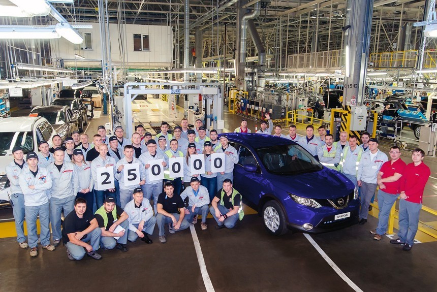 На питерском заводе Nissan выпущено 250 тысяч машин