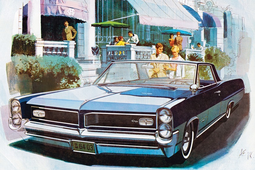История рисованной автомобильной рекламы компании General Motors 