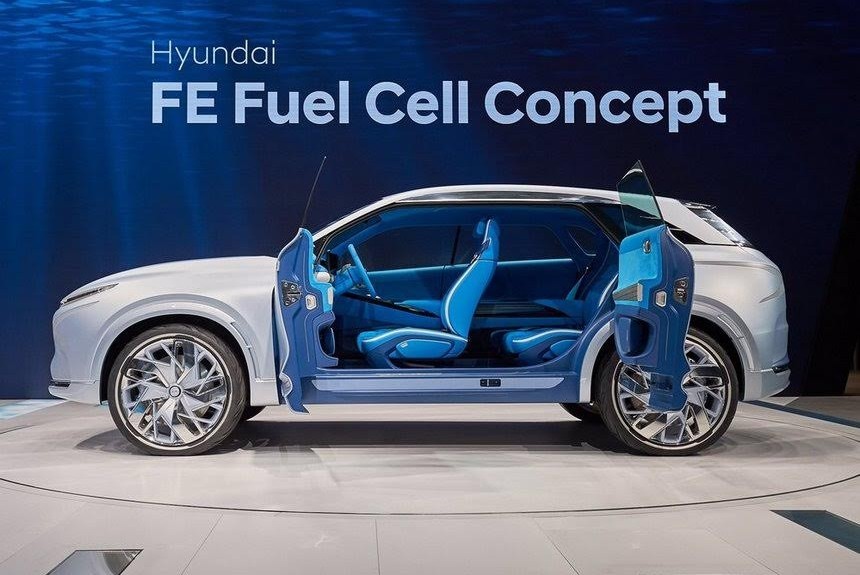 Водородный кроссовер Hyundai FE Fuel Cell Concept: 800 км на одной заправке
