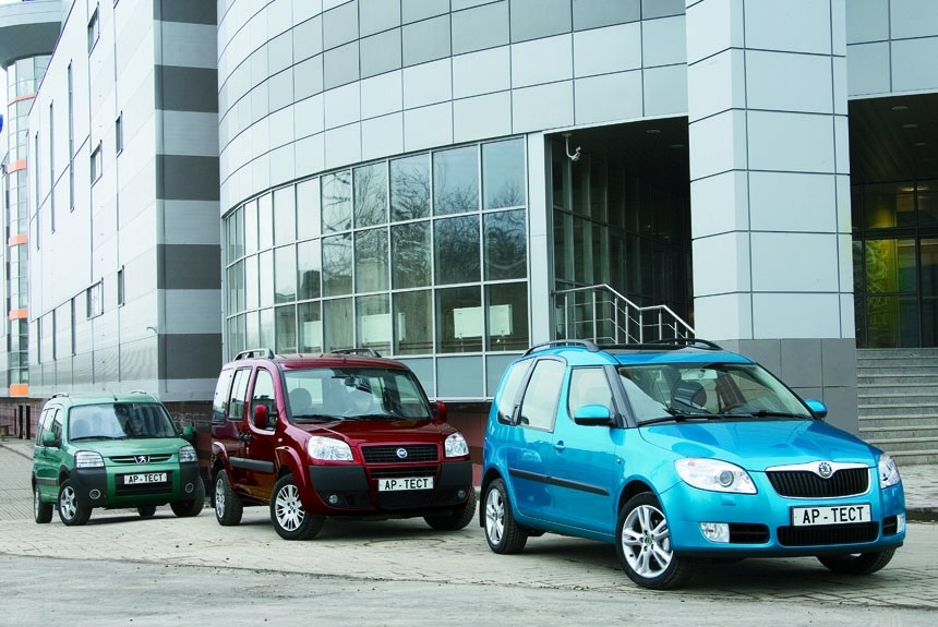 Сравниваем «горячий фургончик» Skoda Roomster c фургончиками обычными: Peugeot Partner и Fiat Doblo