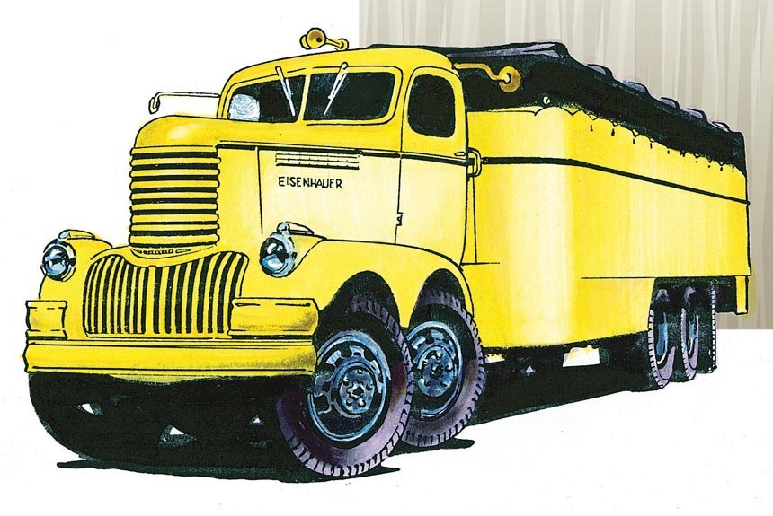 История двухмоторного американского грузовика Eisenhauer