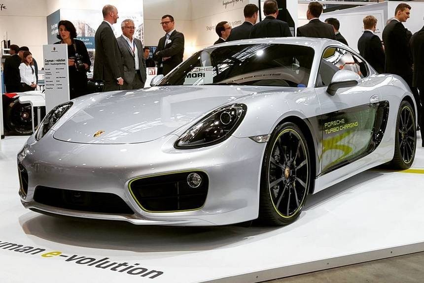 Представлено высоковольтное купе Porsche Cayman e-volution