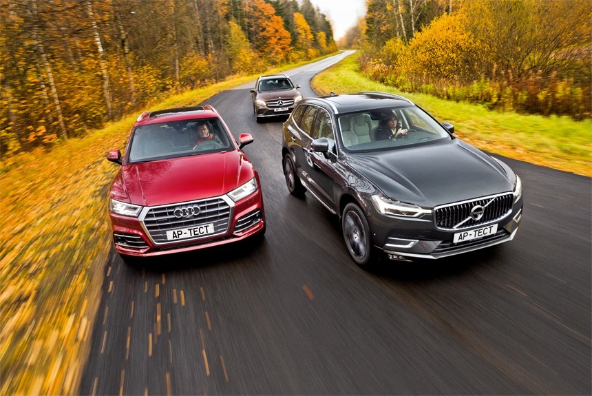 Выше, быстрее и универсальнее! Новейшие Volvo XC60 и Audi Q5 против Мерседеса GLC