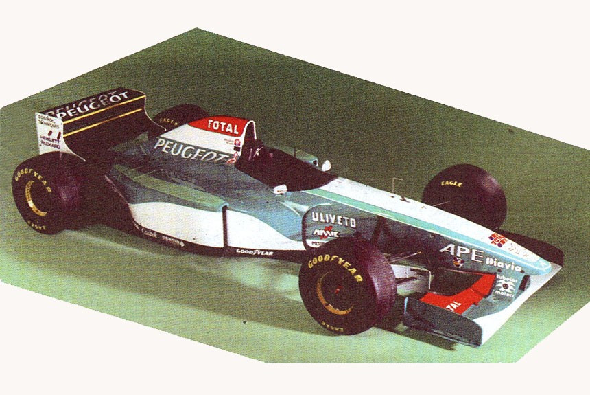 Новая машина Гэри Андерсона: презентация болида Jordan-Peugeot 196 перед сезоном-96 Формулы-1