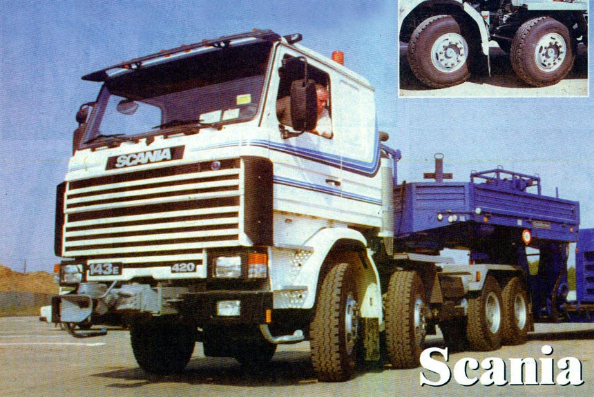Знакомимся с четырёхосным седельным тягачом Scania R143EL8x4Z