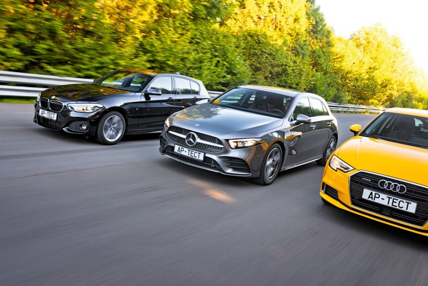Mercedes-Benz A 200, Audi A3 Sportback и BMW 118i под разными углами зрения: женским и мужским