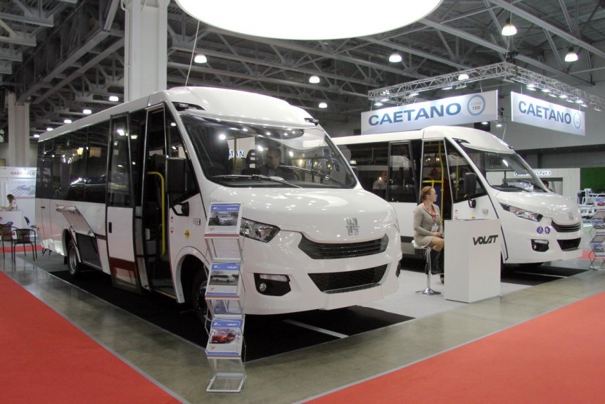Носатые автобусы Неман из Белоруссии на выставке Busworld