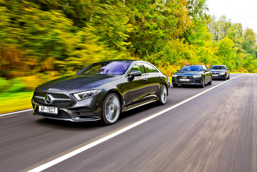 Mercedes-Benz CLS 450, Audi A7 Sportback, BMW 630d GT — красота и жертвы