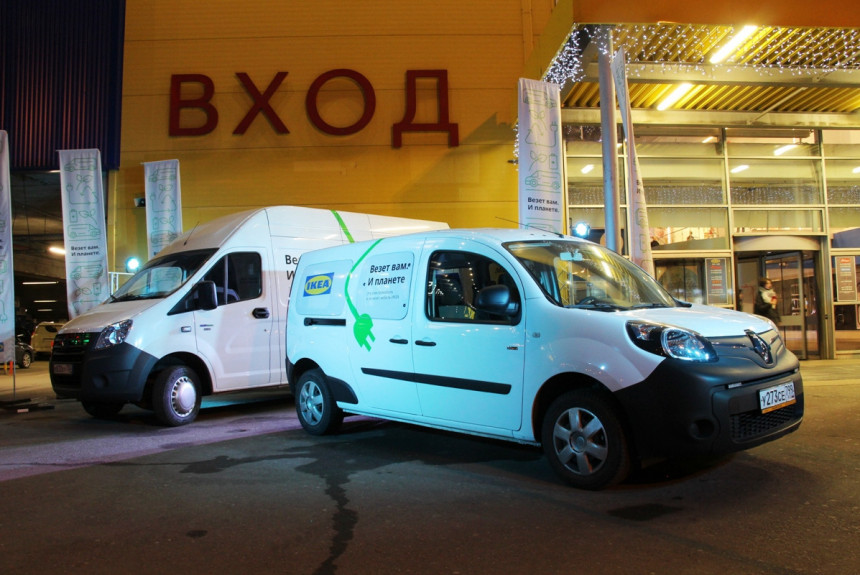Мебель под током: IKEA будет доставлять товары по Москве на электрофургонах