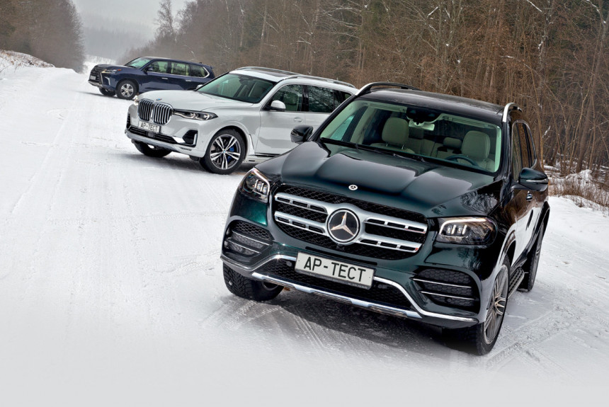 Тяжелый люкс: дизельные Mercedes-Benz GLS и BMW X7 против Лексуса LX 450d