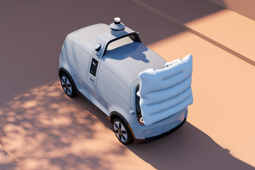 Автономный транспортер Nuro будет иметь пешеходную подушку безопасности