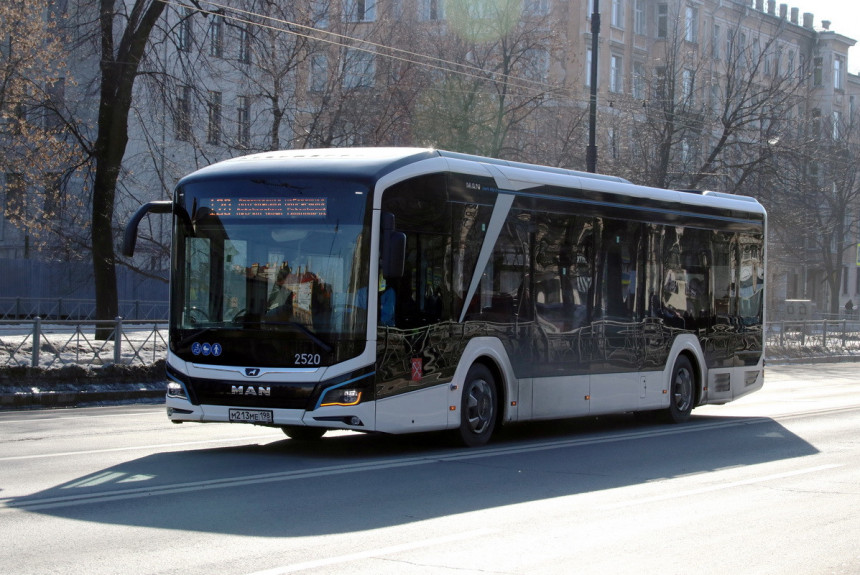 Что делает электробус MAN на улицах Петербурга?