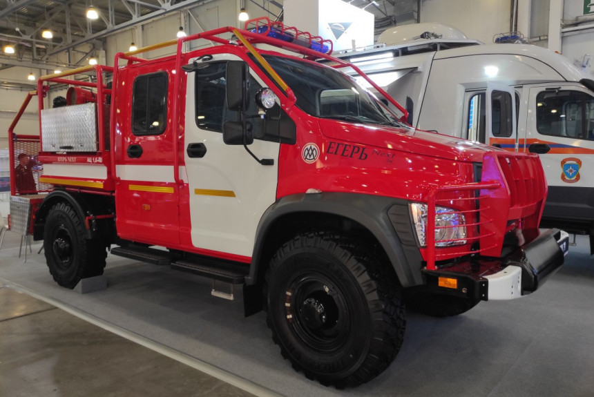 Лесной пожарный Садко-Егерь и другие: знакомимся с грузовой спецтехникой на выставке Интерполитех