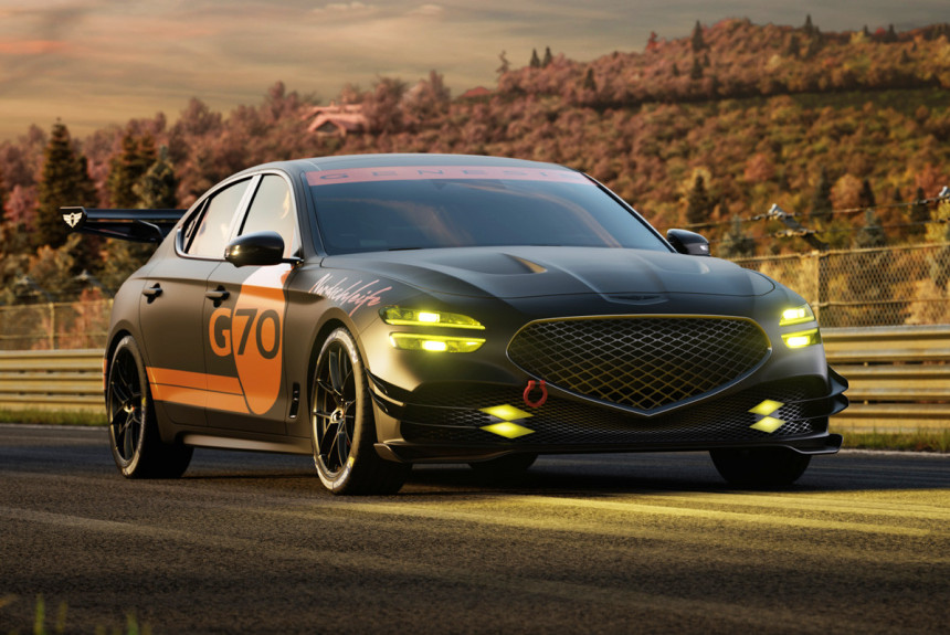 Показан седан Genesis G70 для трек-дней