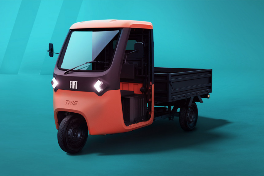 Представлен трехколесный грузовичок Fiat Tris