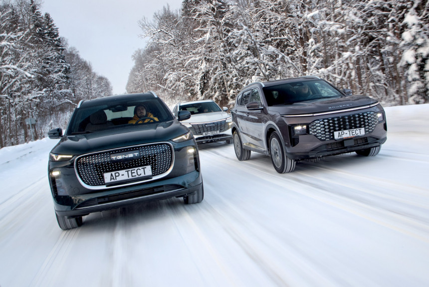 Соусницы: тест полноприводных кроссоверов Tenet T8, Haval F7 и Soueast S07