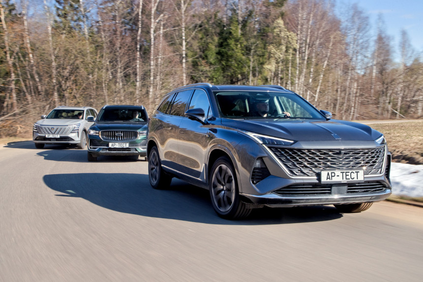 Новые русские на полигоне: Москвич М90, Geely Monjaro и Changan CS75 Plus