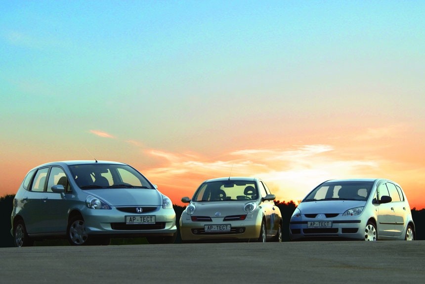 Каков наш выбор — Mitsubishi Colt, Honda Jazz или Nissan Micra? 