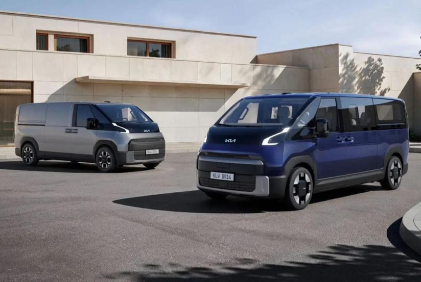 Представлены электрические фургон и микроавтобус Kia PV7