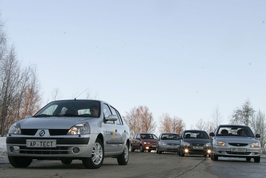 Малыши с «автоматами»: Renault Symbol, Hyundai Accent, Hyundai Getz, Kia Rio и Chevrolet Aveo