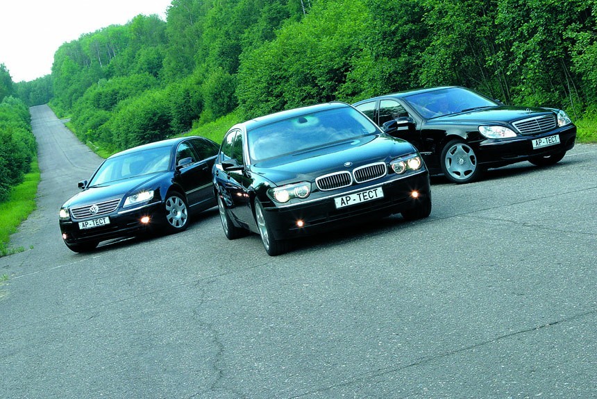 Муки олигарха: представительские седаны Mercedes-Benz S600, BMW 760Li и Volkswagen Phaeton W12