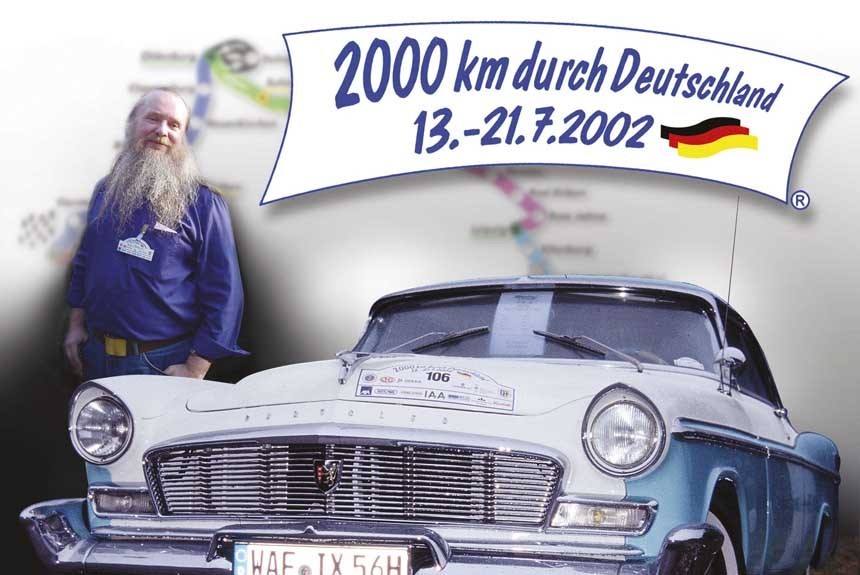 Репортаж с пробега ретро-автомобилей 2000 km durch Deutschland 2002 года 				