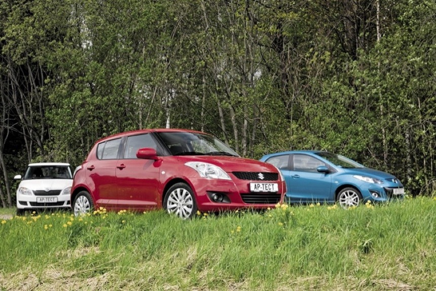 Что лучше — Skoda Fabia, Suzuki Swift или обновленная Mazda 2?
