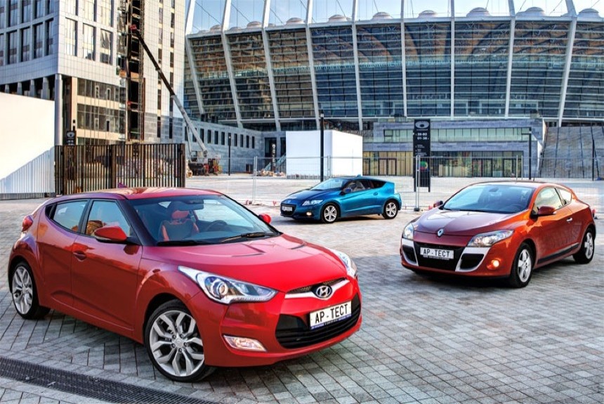 Что лучше — Hyundai Veloster, Honda CR-Z или Renault Megane Coupe?