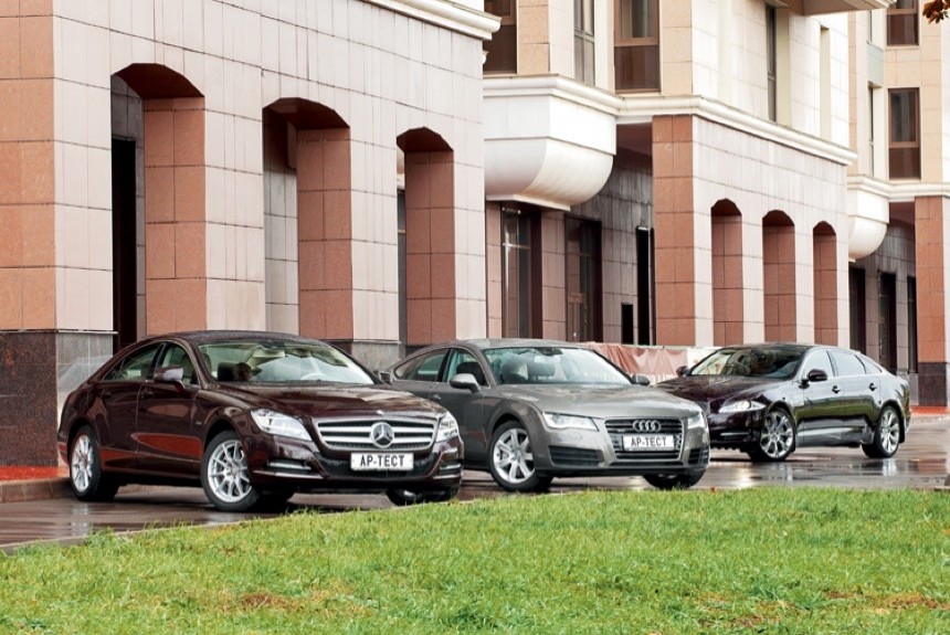 Что лучше — новый Mercedes CLS 350, Audi A7 Sportback или Jaguar XJ?