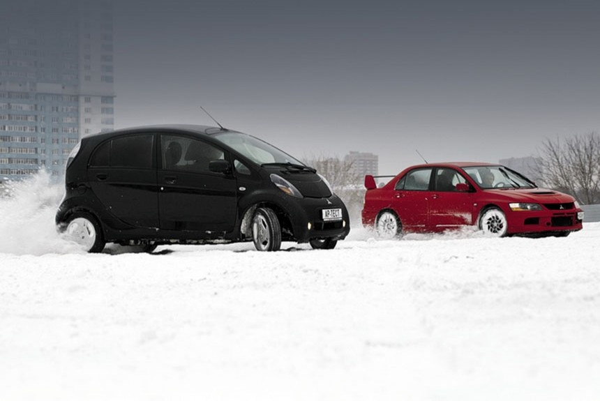 Зимние приключения электромобиля Mitsubishi i-MiEV в России