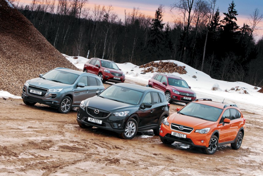 Что лучше — Mazda CX-5, Subaru XV, Peugeot 4008, Volkswagen Tiguan или Renault Koleos?