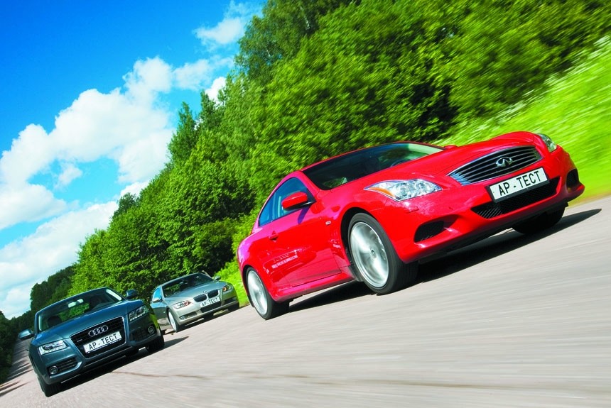 Какое из трех купе лучше — Audi A5 3.2 quattro, BMW 335i или Infiniti G37?
