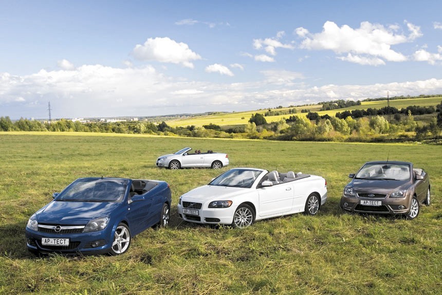 Ветреные. Сравнительный тест кабриолетов Ford Focus Coupe-Cabriolet, Opel Astra TwinTop, Volkswagen Eos и Volvo C70
