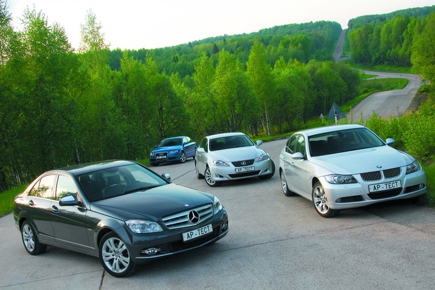 Кто лучше: Mercedes С 200, Audi A4 2.0 TFSI, BMW 325iА или Lexus IS 250?