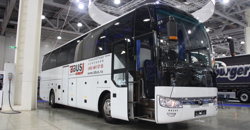 В салоне лайнера Yutong ZK6122H9...