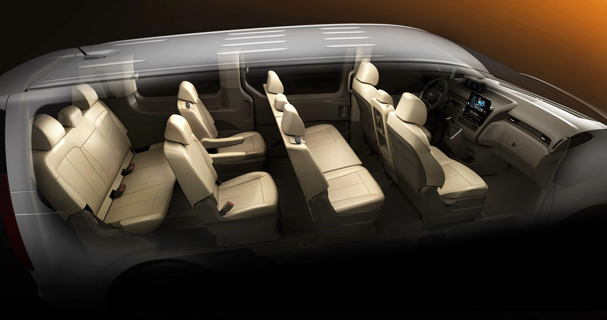 Новый минивэн Hyundai Staria вместит до 11 седоков
