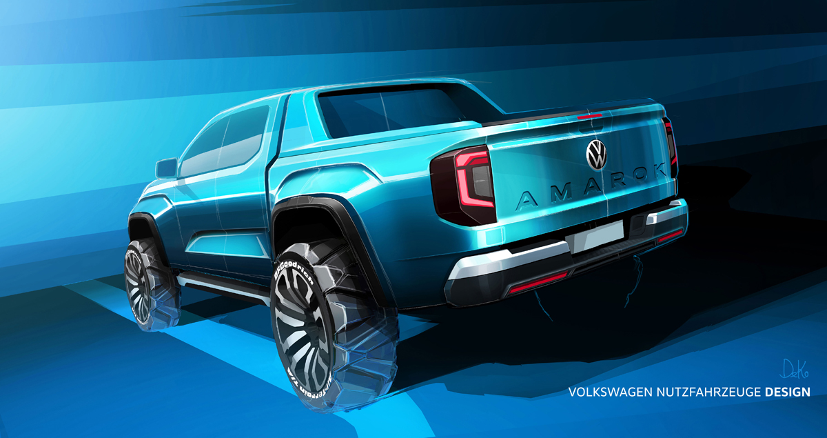 Volkswagen Amarok второго поколения: появились новые эскизы 