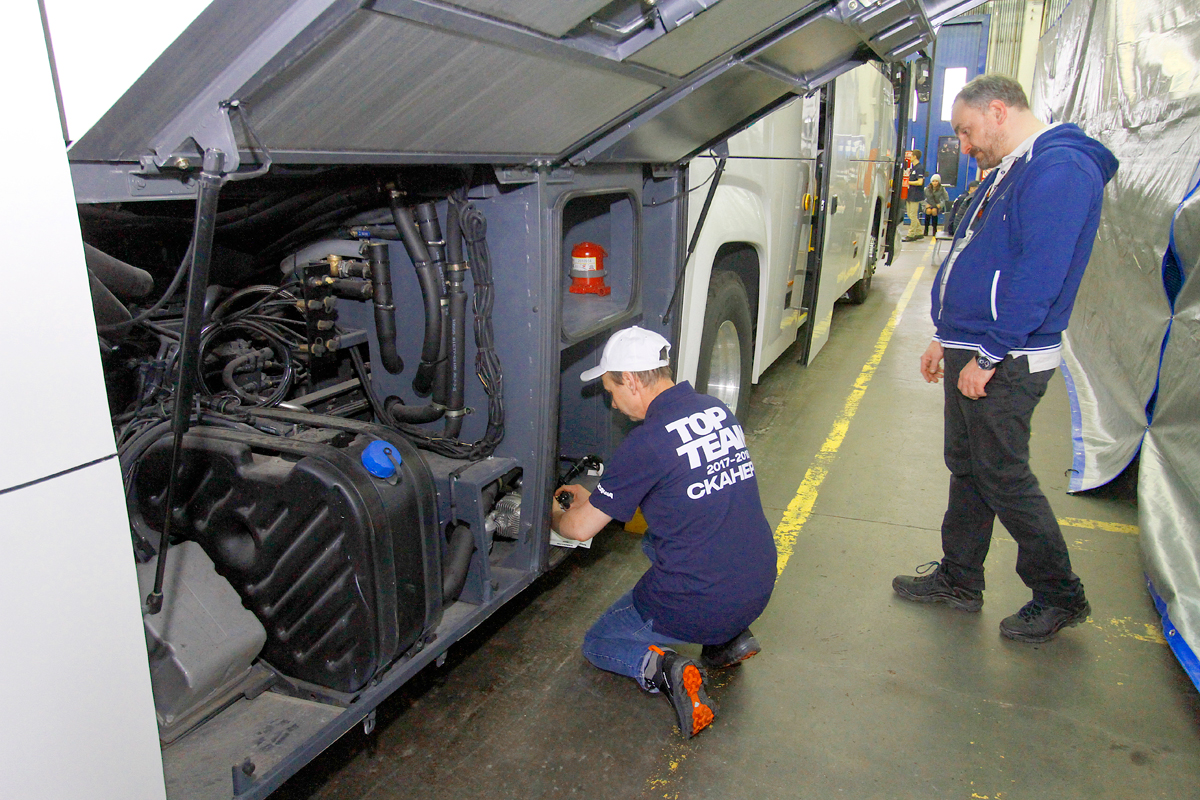 Найти неисправность системы отопления нового автобуса Scania Touring, да еще не заводя двигатель, не так просто!