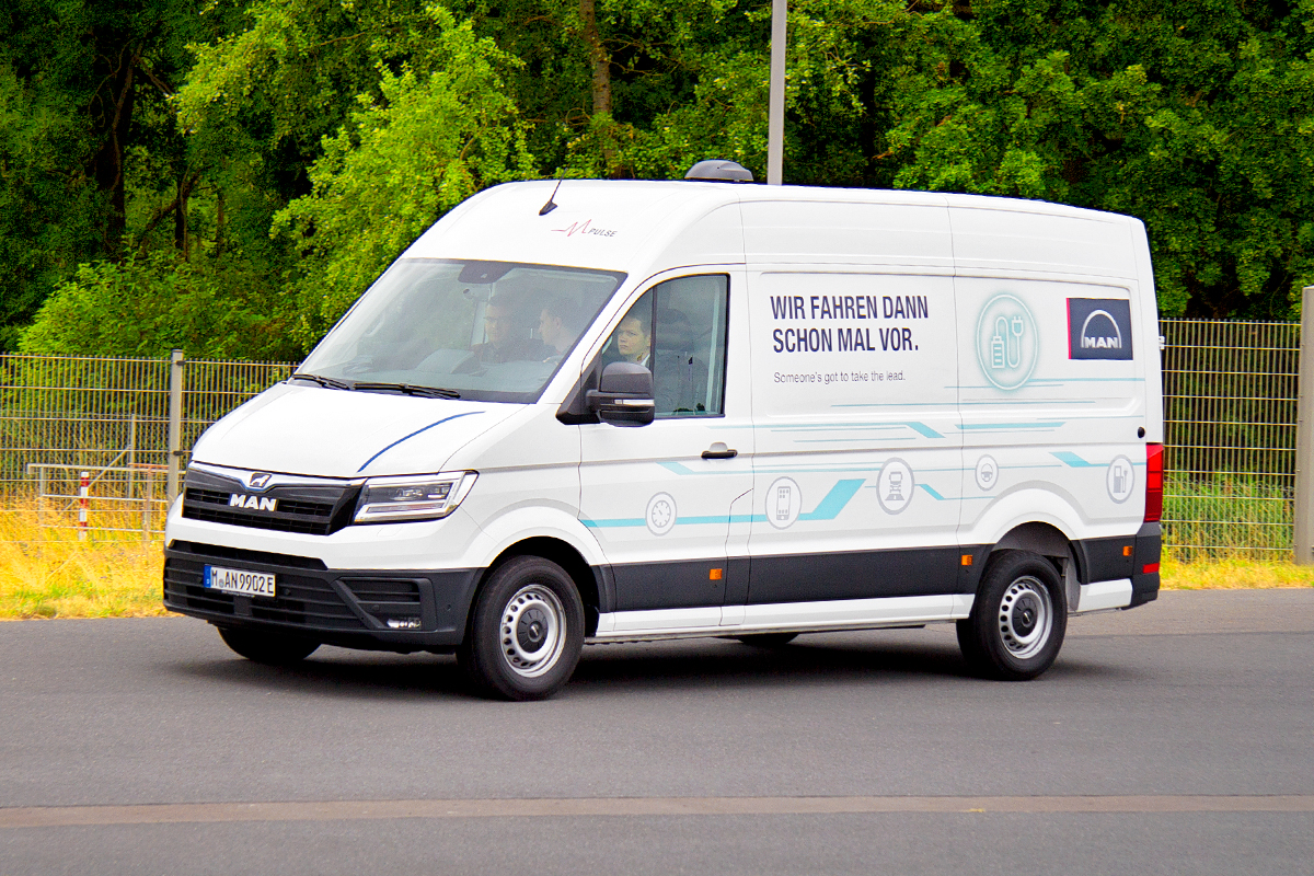 MAN TGE — брат-близнец модели Volkswagen Crafter. А этот вариант, электрический, — eTGE