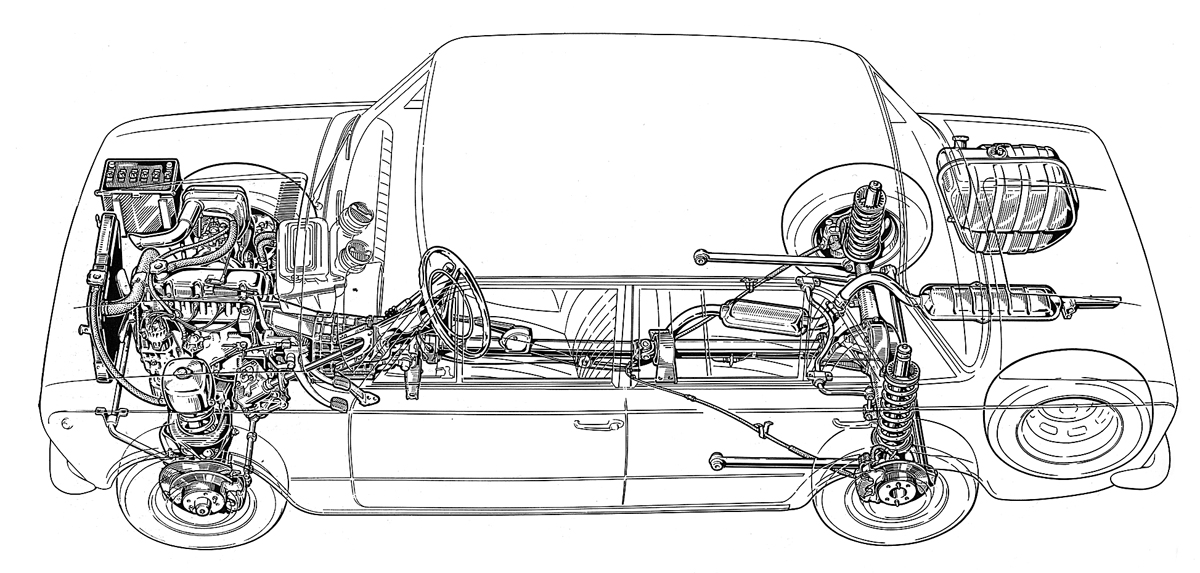Fiat 124 как есть. Итальянцы долго упирались с двигателем и еще дольше — с задними дисковыми тормозами, но их колодки во время испытаний на Дмитровском ­автополигоне истирались от летящего из-под передних колес песка за 400—800 км. Автомобили Fiat 124R с учетом замечаний (R = Russie) пришли в СССР в июле 1967 года